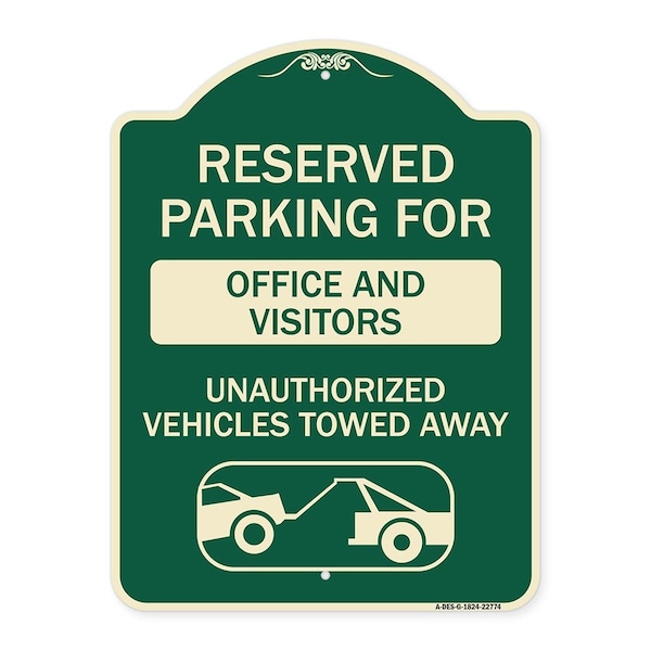 Unauthorized Vehicles Towed Away Heavy-Gauge Aluminum Architectural Sign, 24" x 18", G-1824-22774